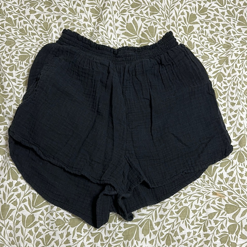 Aerie Black Athletic Shorts Lightweight Elastic Waist